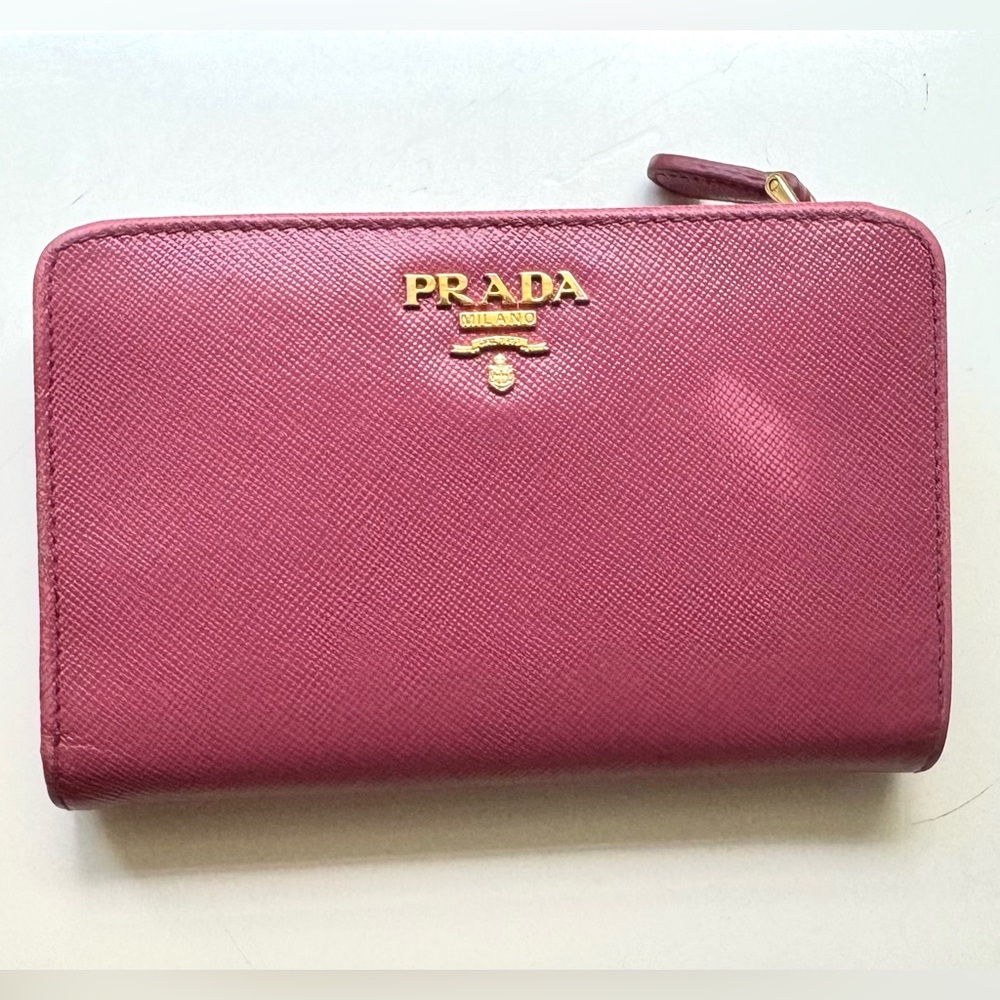 Used PRADA Milano Small Saffiano Leather Wallet